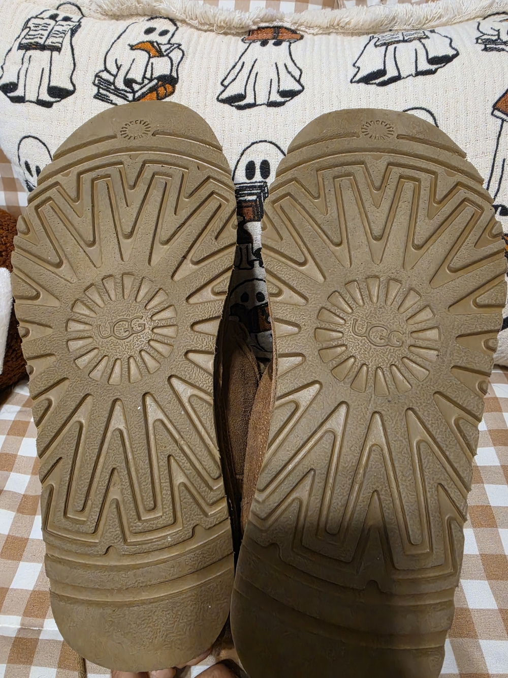 UGG Tan Suede Slip-On Boots
